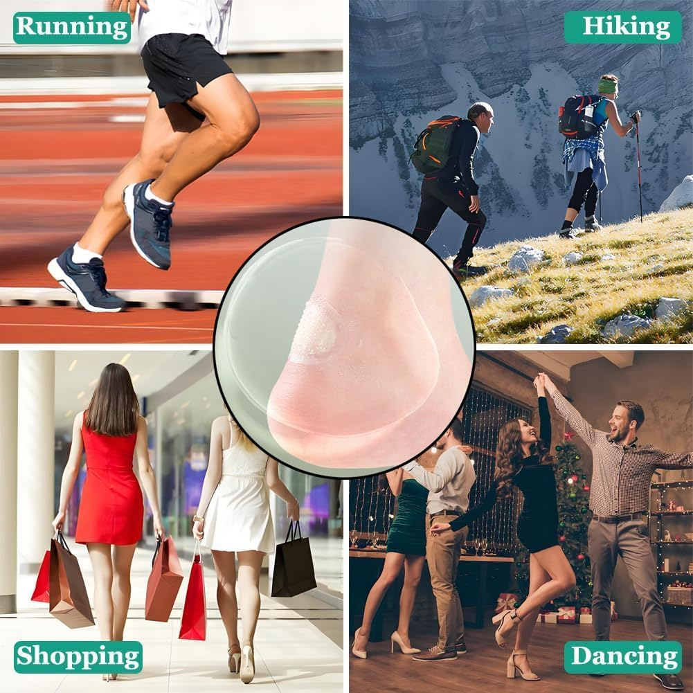 Gel Blister Prevention Tape (25 Pack), Blister Bandages Pads for Feet, Heel, Toe, Finger Pain Relief and Healing, Hydrocolloid Bandages Blister Cushions for Athletic Injury, Sports, Run, Walk （5 Styles）