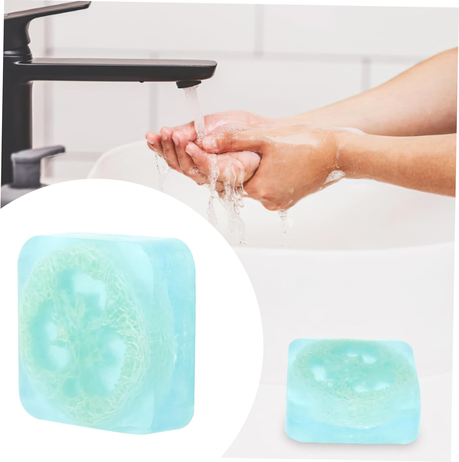 KAILIKETIY Loofah Soap Bar Natural Handmade Exfoliating Soap Acid Refreshing Skin Cleanser Bathing Facial image number 3