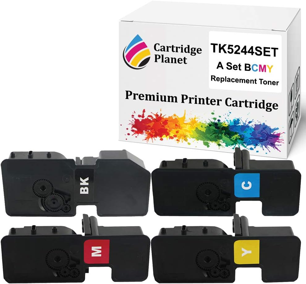 Cartridge Planet a Set BCMY Non-Genuine Toner Cartridge for Kyocera TK-5244 TK5244K TK5244C TK5244M TK5244Y (4,000/3,000 (B/CMY) Pages) for M5526CDN M5526CDW P5026CDN P5026CDW