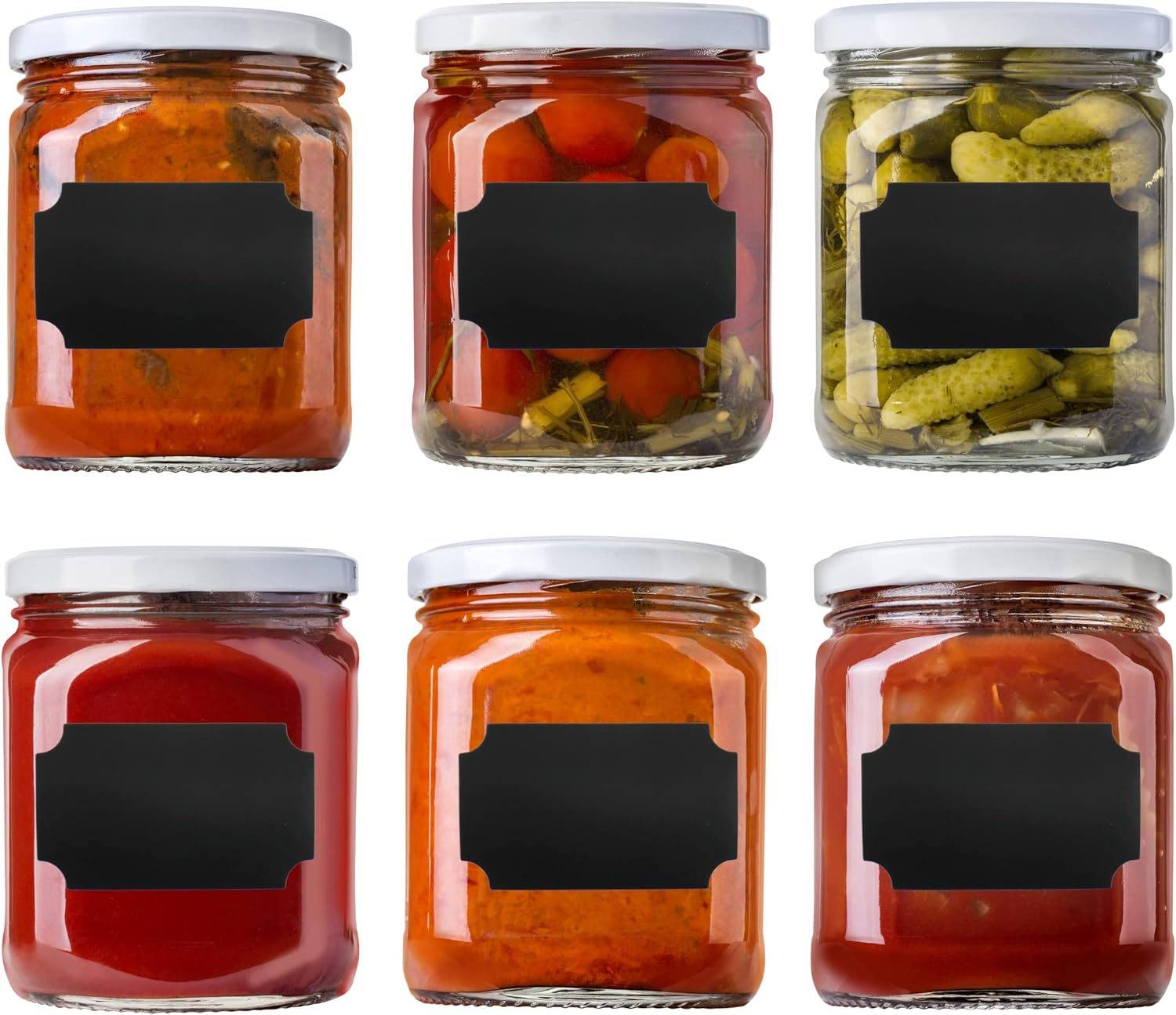 Kate'S Kitchen Adhesive Chalkboard Jar Labels - 24 Pack Reusable, Writable Labels for Food Storage & Organisation