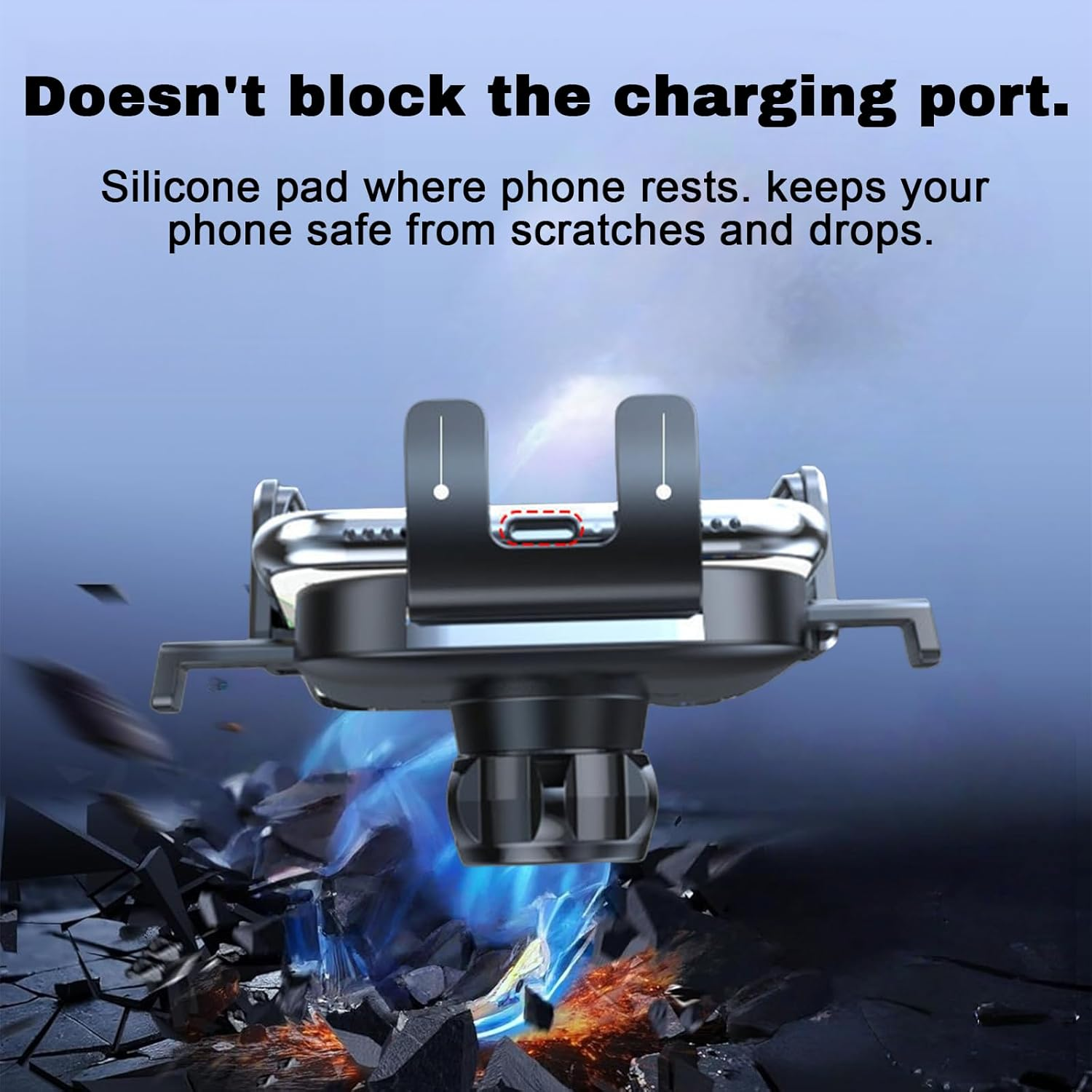 Jeyzuroa 3In1 Car Phone Mount Holder with Enhanced Suction Cup for Dashboard Windscreen & Desk - 360&deg; Adjustable Rotatable Stand for Iphone16 15 Pro plus Max 14 13 12 Samsung All Smartphones in 4.7-7" image number 1