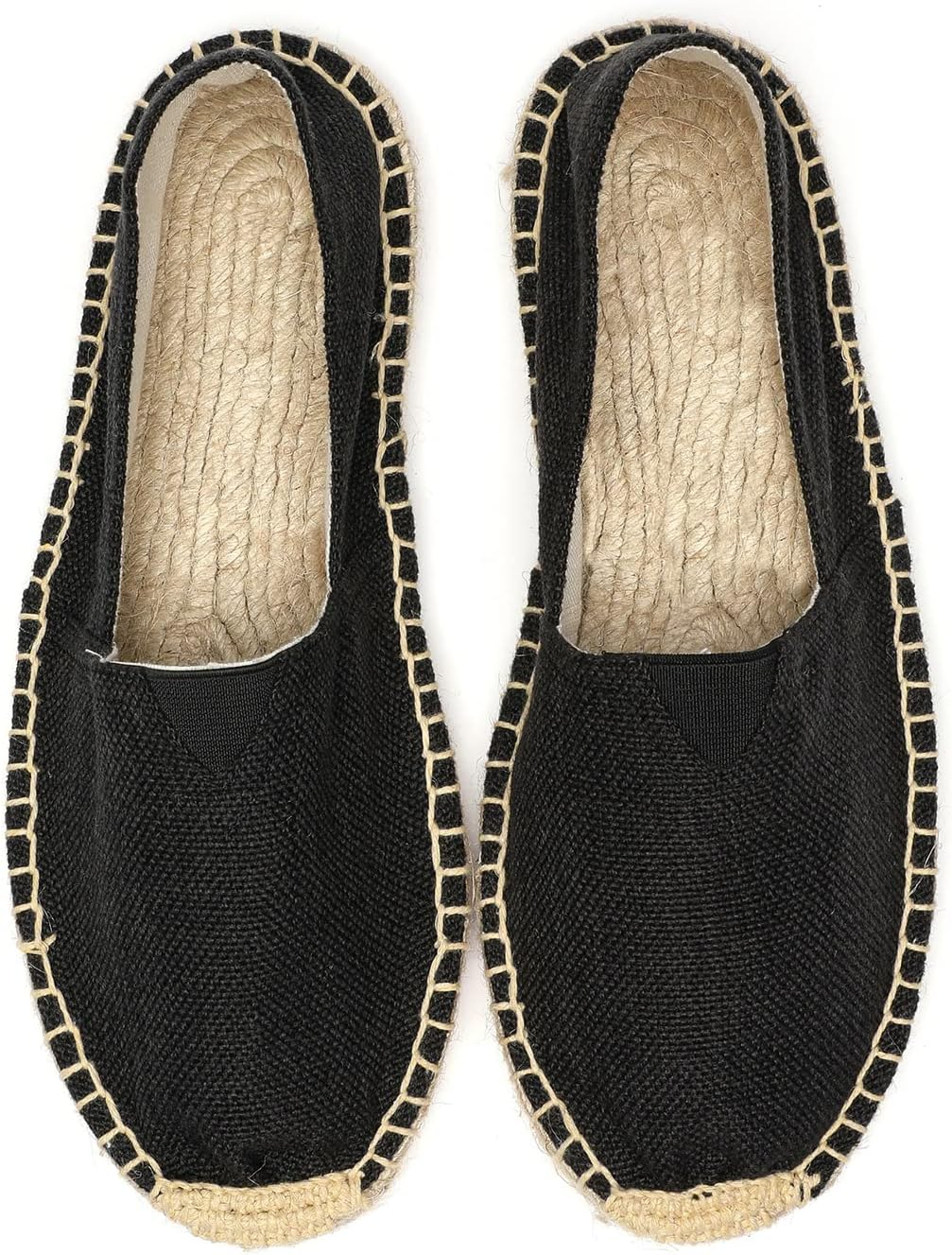 Mintzice Men'S Solid Comfortable Slip on Canvas Espadrilles Flat