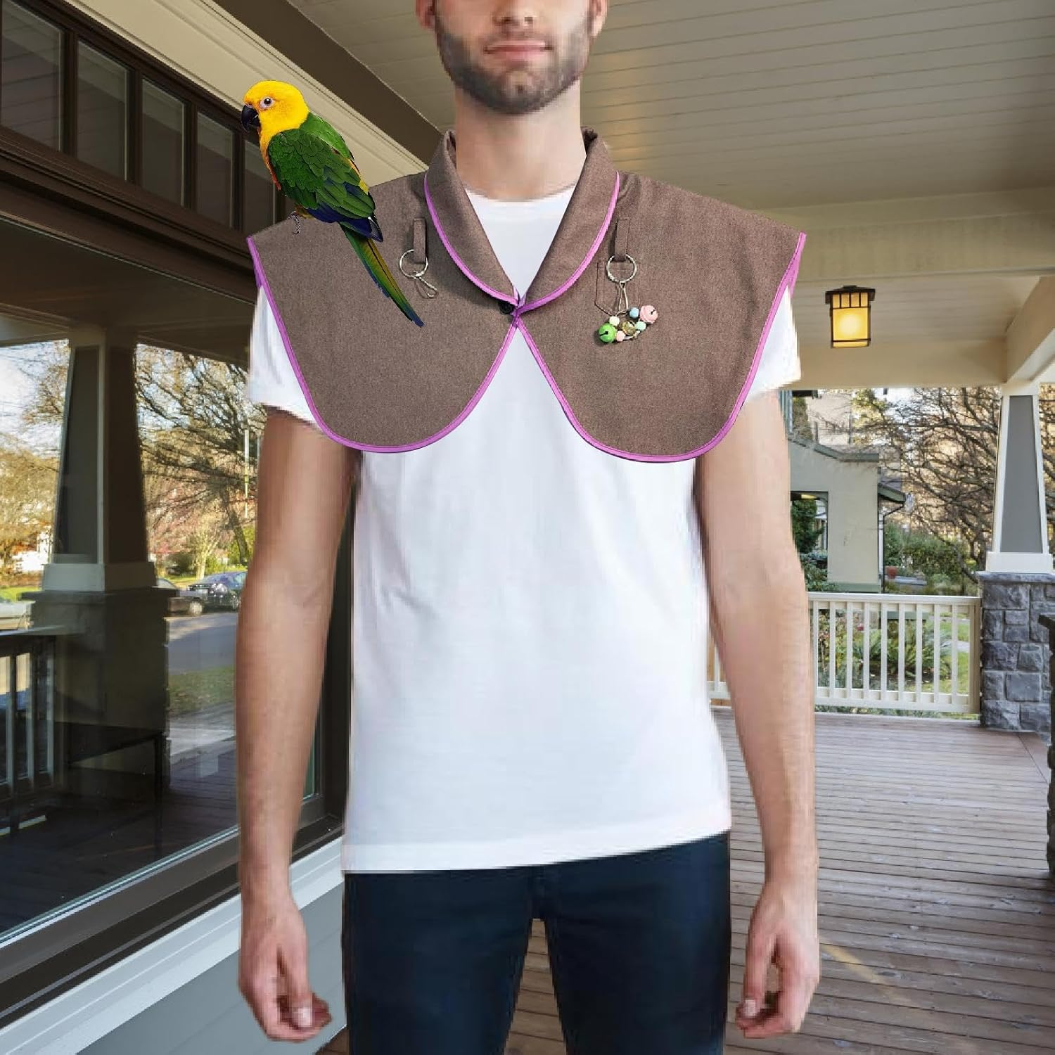 Parrots anti -Scratch -Schulterschutz, Bird Diaper Training -KOT -Schal -Scot -Pad for Cockatoos Tauben Budgie -Maikawfinken, Purple image number 2