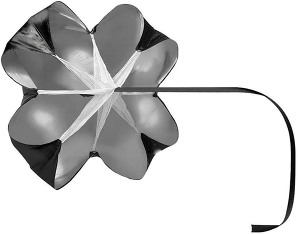 Running Speed Training Soccer Training Resistance Parachute Strength Speed Training Kids Teens and Adults 1.45X1.45M Easy to Use White&Black image number 2