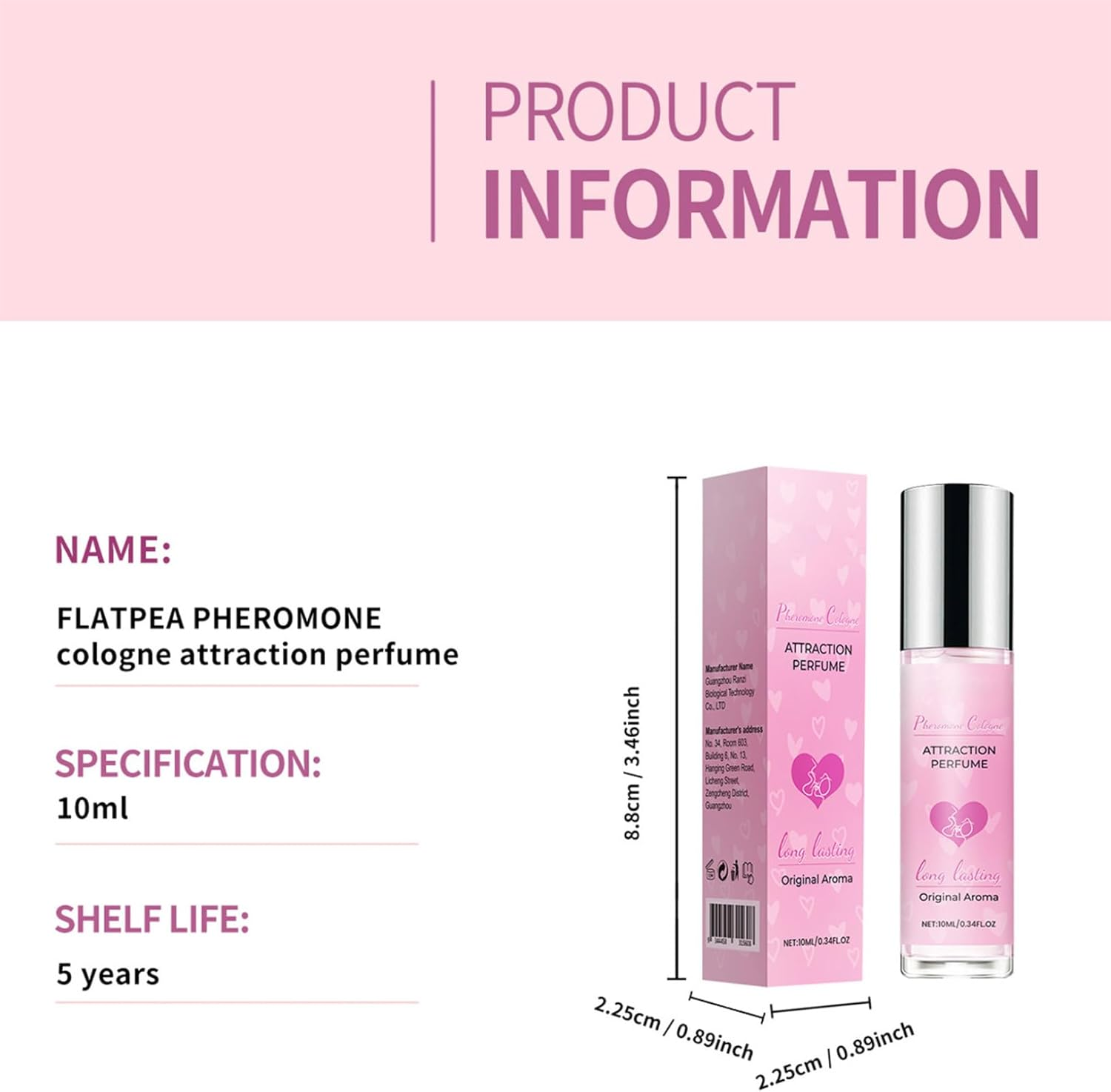 Yeahdor Magnetic Attraction Cologne for Men with Long Lasting Pheromones Fresh Natural Fragrance for Dates and Social Events Pink One Size image number 3