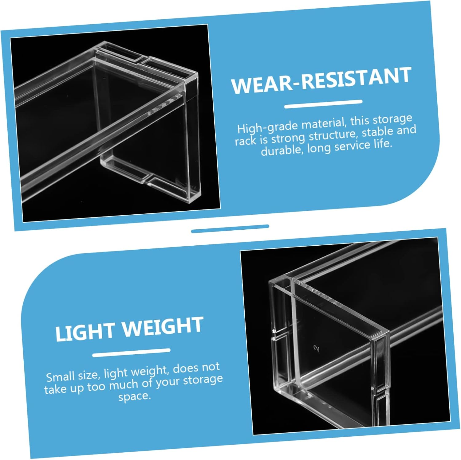 Amosfun 1Set Transparent Rack Stand Cosmetic Storage Organizer for Tabletop Display Display Organizer for Home Beauty Salons Supermarkets Elegant and Sundries