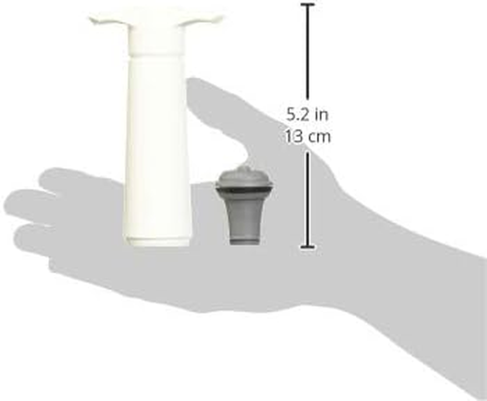 Vacu Vin the Original Wine Saver with 2 Vacuum Stoppers &ndash; White image number 3