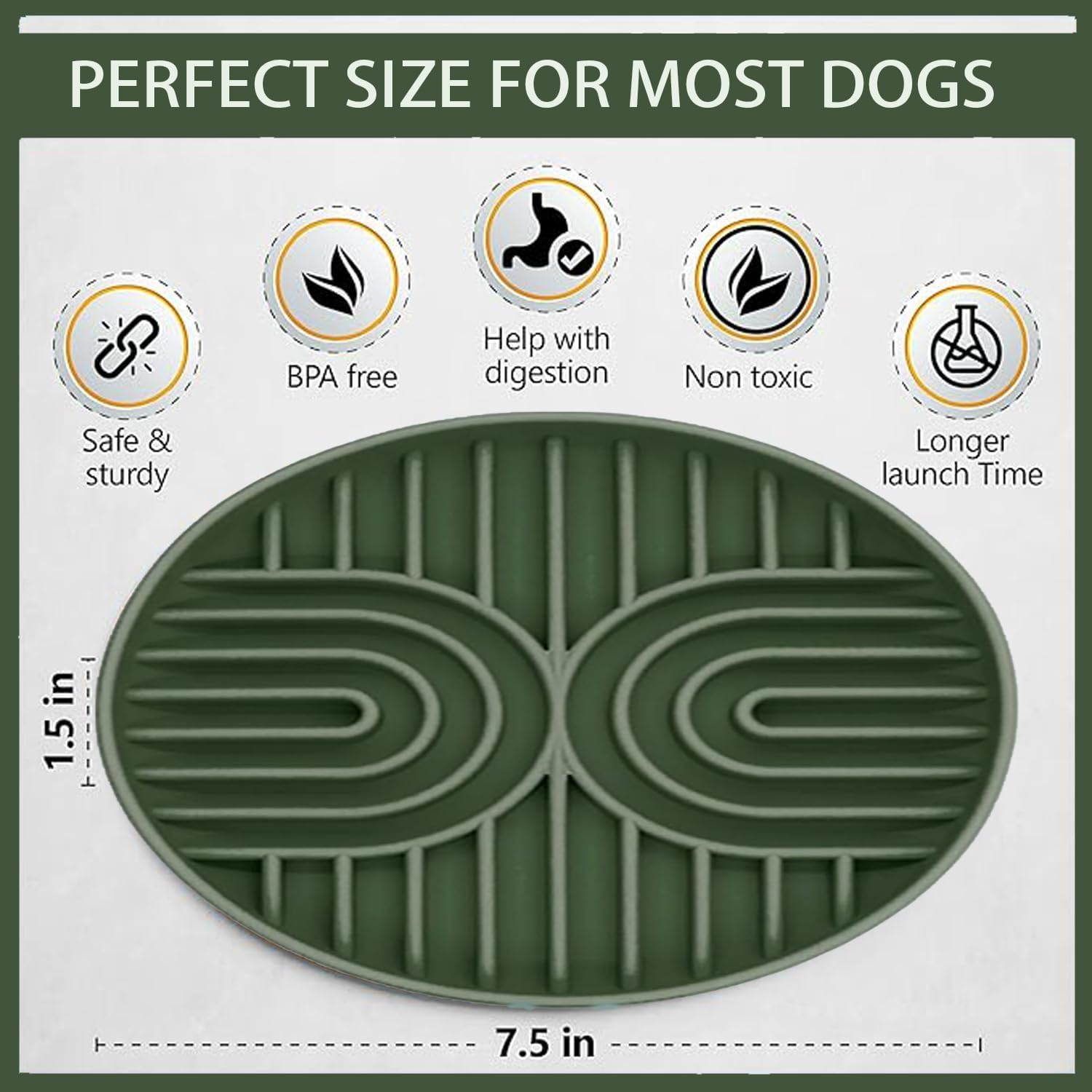 Lxcshljx Slow Feeder Dog Bowls, Silicone Dog Bowl with Suction Cups, Cats Losing Weight Bowl, Non-Slip Lick Mats Weight Control for Small Medium Large Dog Reduces Boredom，Puzzle Feeding Pet Bowl image number 1