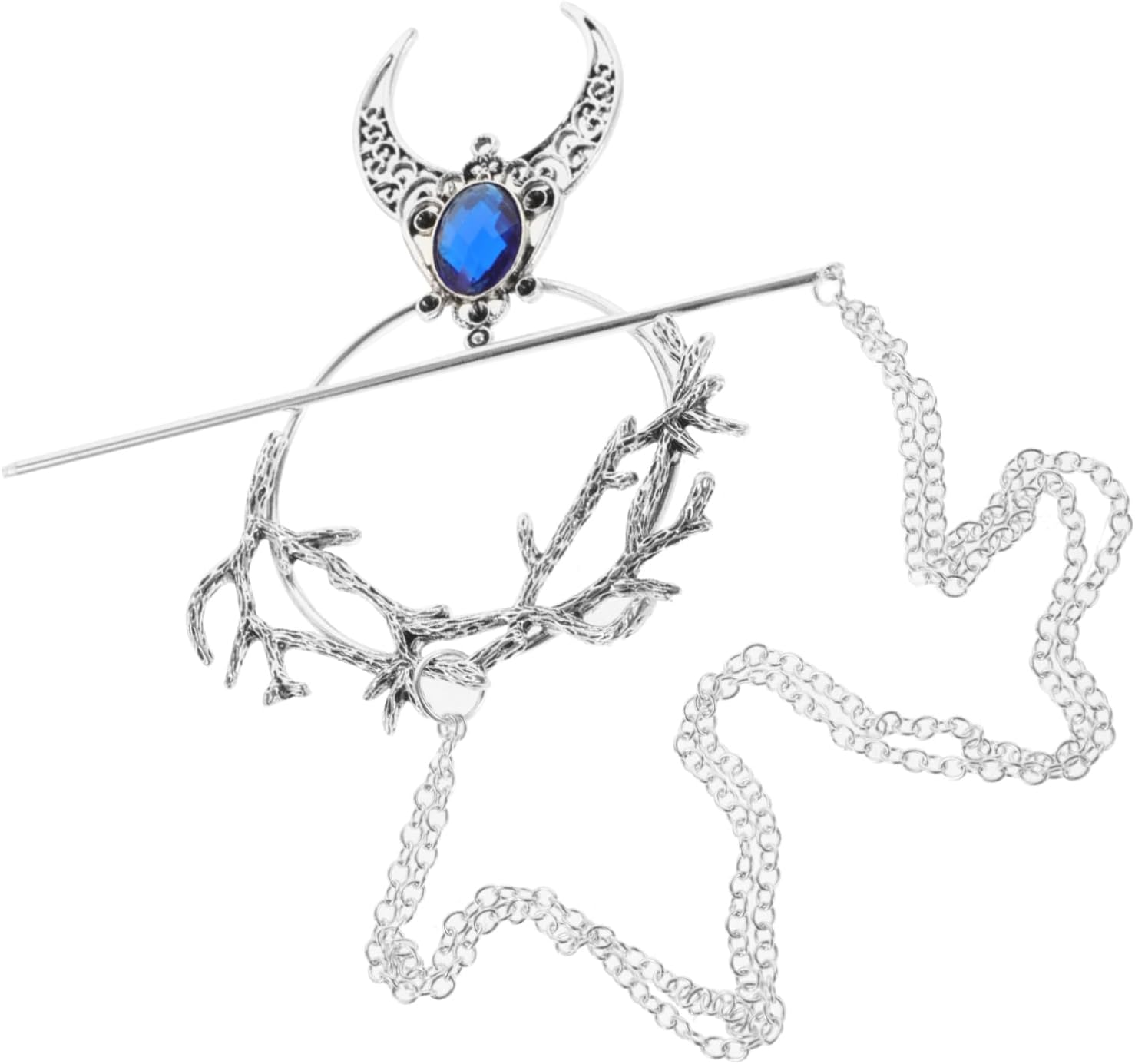 Generisch Witch Hairpin Creative Hair Clip French Hairpin Hair Pins Jewellery Hair Clip Blue Gothic Hair Accessories Hair Clips for Women Retro Hair Stick Alloy image number 2