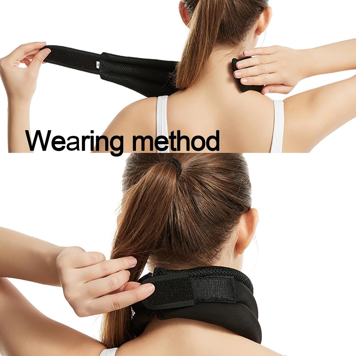 Neck Brace,Soft Foam Neck Collar for Sleep,Neck Pain Relief and Support, Relieves Pressure in Spine for Women Men (Large,42Cm)