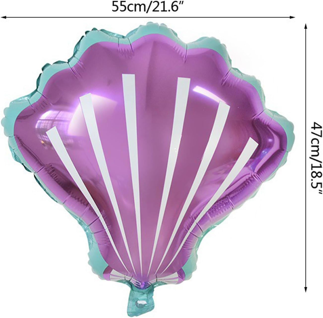 Haobase 7Pcs Mermaid Foil Balloons Set, Mermaid Sea Theme Birthday Party Decoration 32 Inch Number Foil Balloon Mermaid Tail Balloon Shell Balloon (9Th)