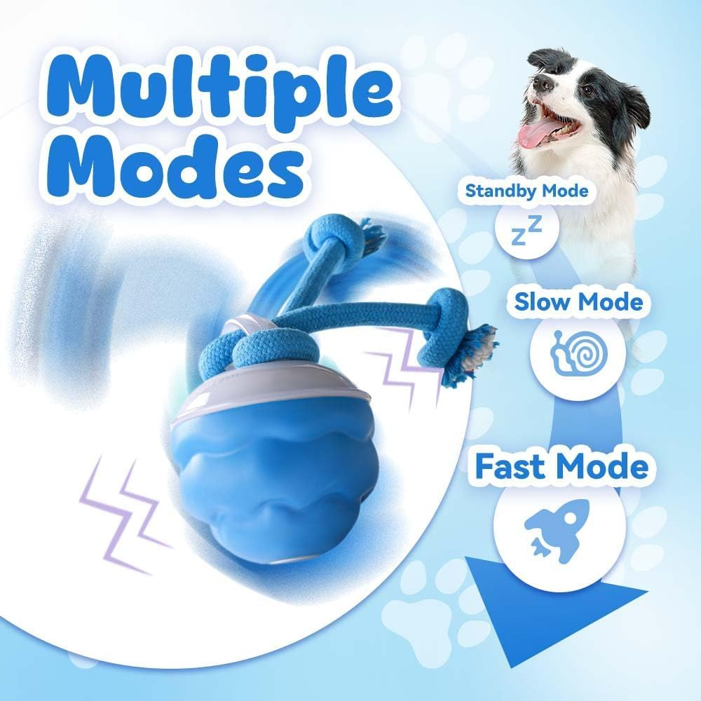 Interactive Dog Ball Toys, Sturdy and Durable Design Intelligent Jumping Ball, Power Tail Dog Toys, Motion-Sensing Rolling and Squeaking Ball, Suitable for Small/Medium-Sized Dogs to Use image number 5