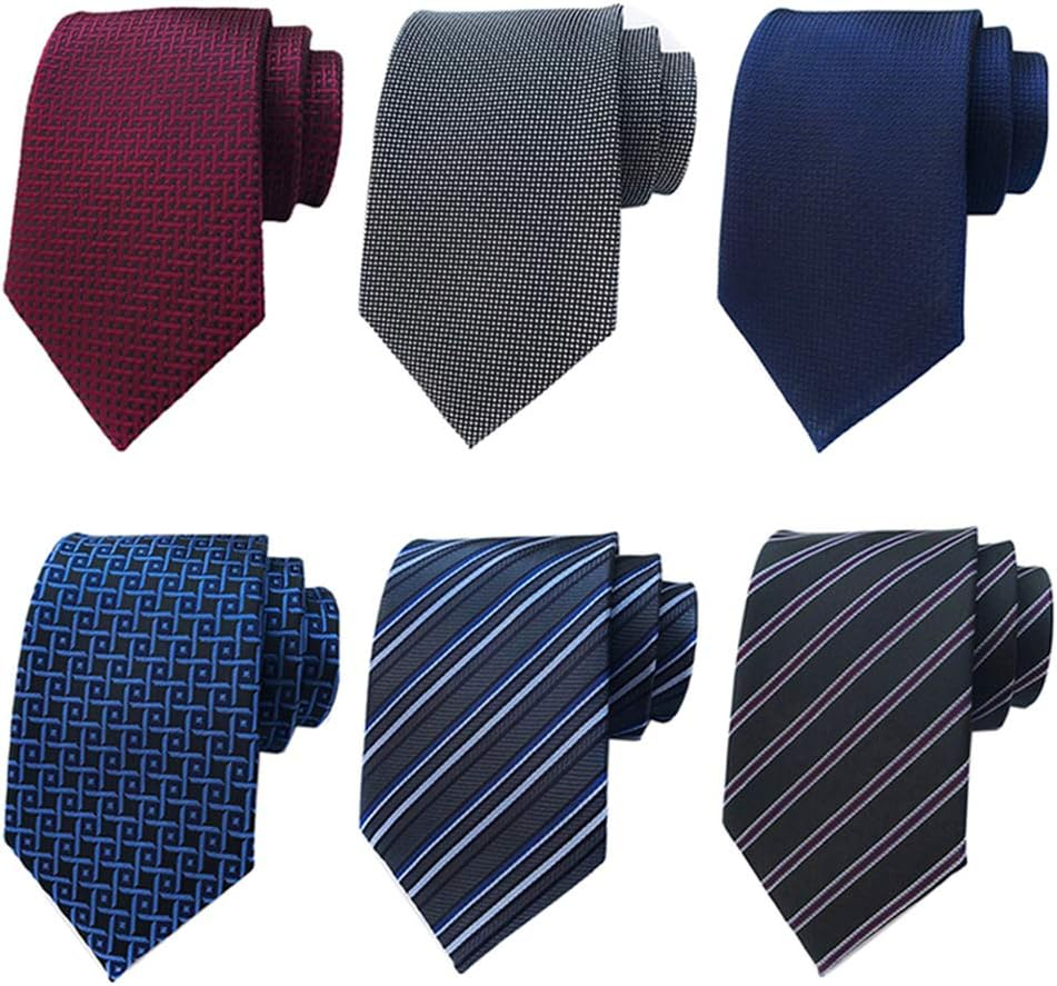 Adulove Men'S Necktie Classic Silk Tie Woven Jacquard Neck Ties 6/9 / 12 PCS