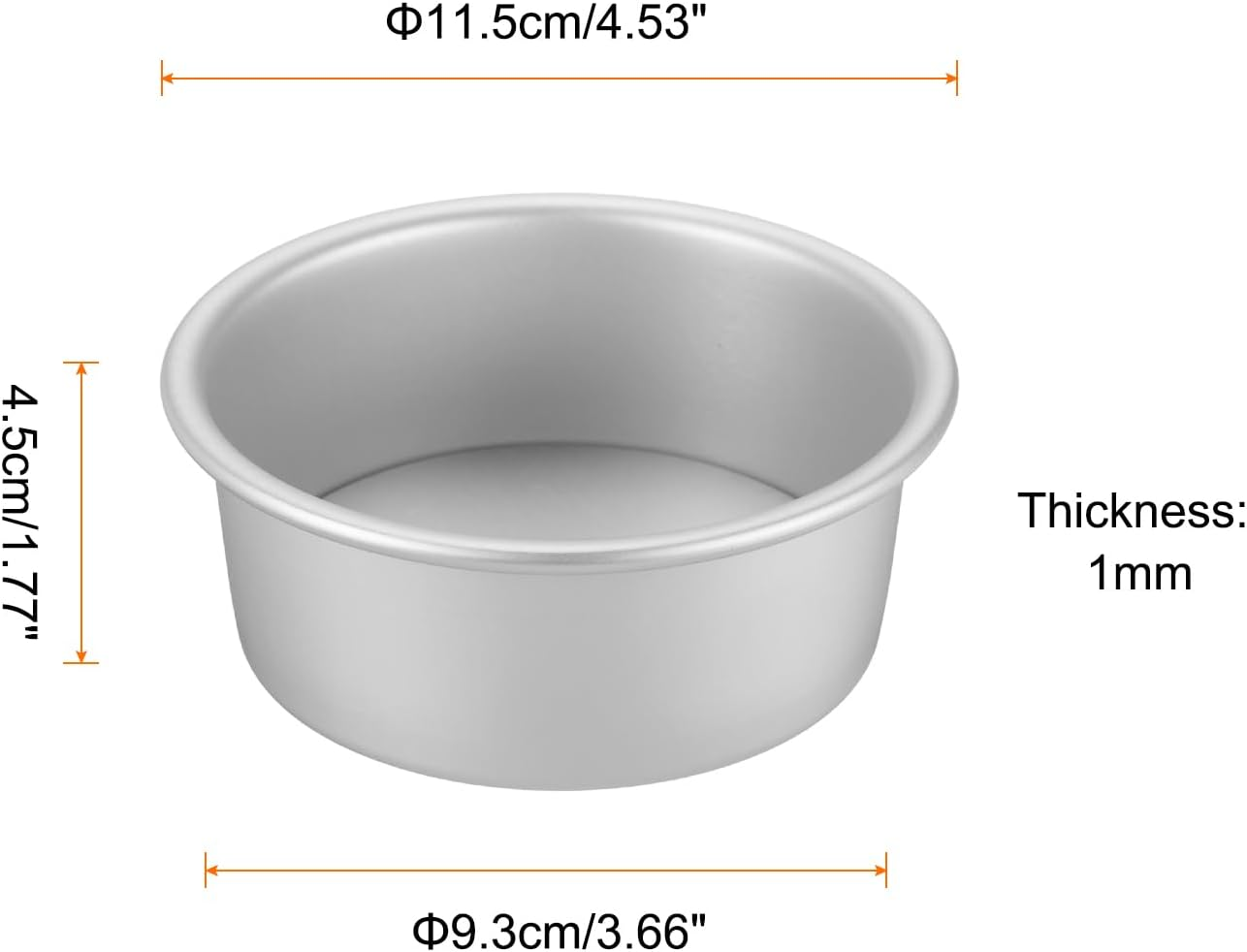 HARFINGTON round Cake Pan with Removable Loose Bottom 4" Small Cheesecake Pan Anodized Aluminum Nonstick Baking Pan for Wedding Birthdays Party Event image number 1