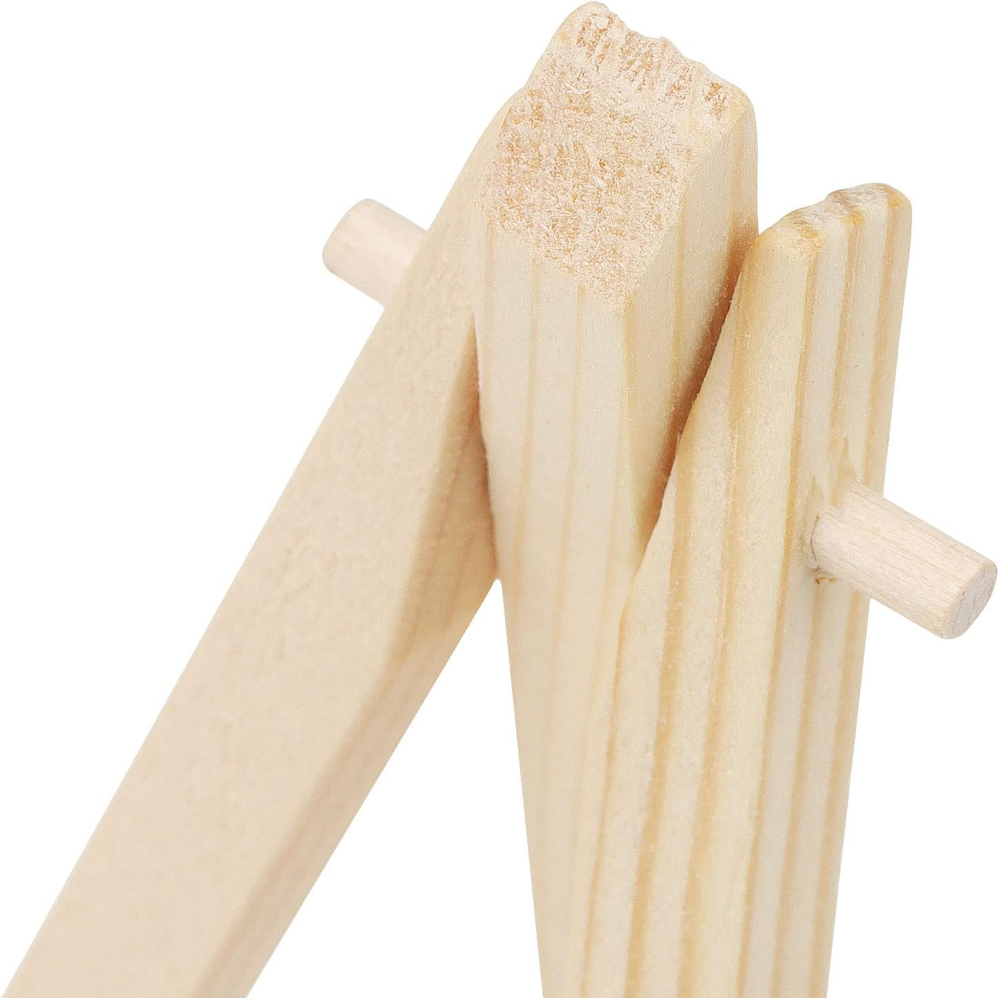 HAKZEON 36Pcs Mini Easel, 8X15Cm Adjustable Mini Wooden Easel, Triangle Easel Stand Table Top, Small Easels for Display Wedding Photos, Mini Drawing, Mobiles, Crafts image number 1