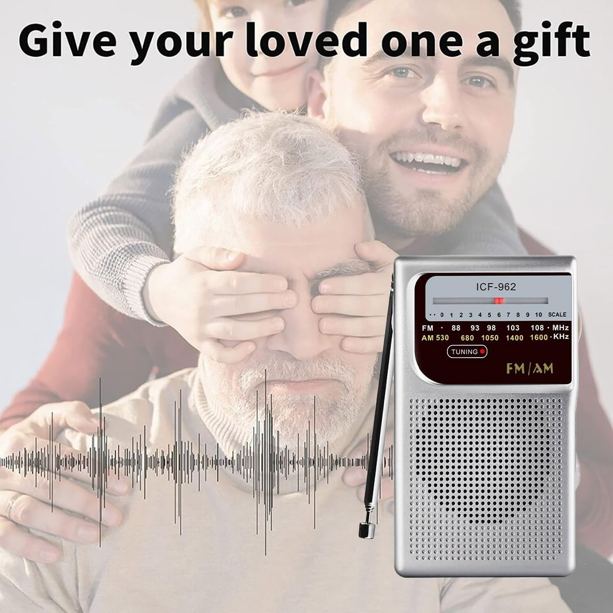 AIMALL Retro Portable AM/FM Radio - Vintage Two-Band Radio with 800 Hours Battery Life, Clear Reception, and AUX Jack image number 1