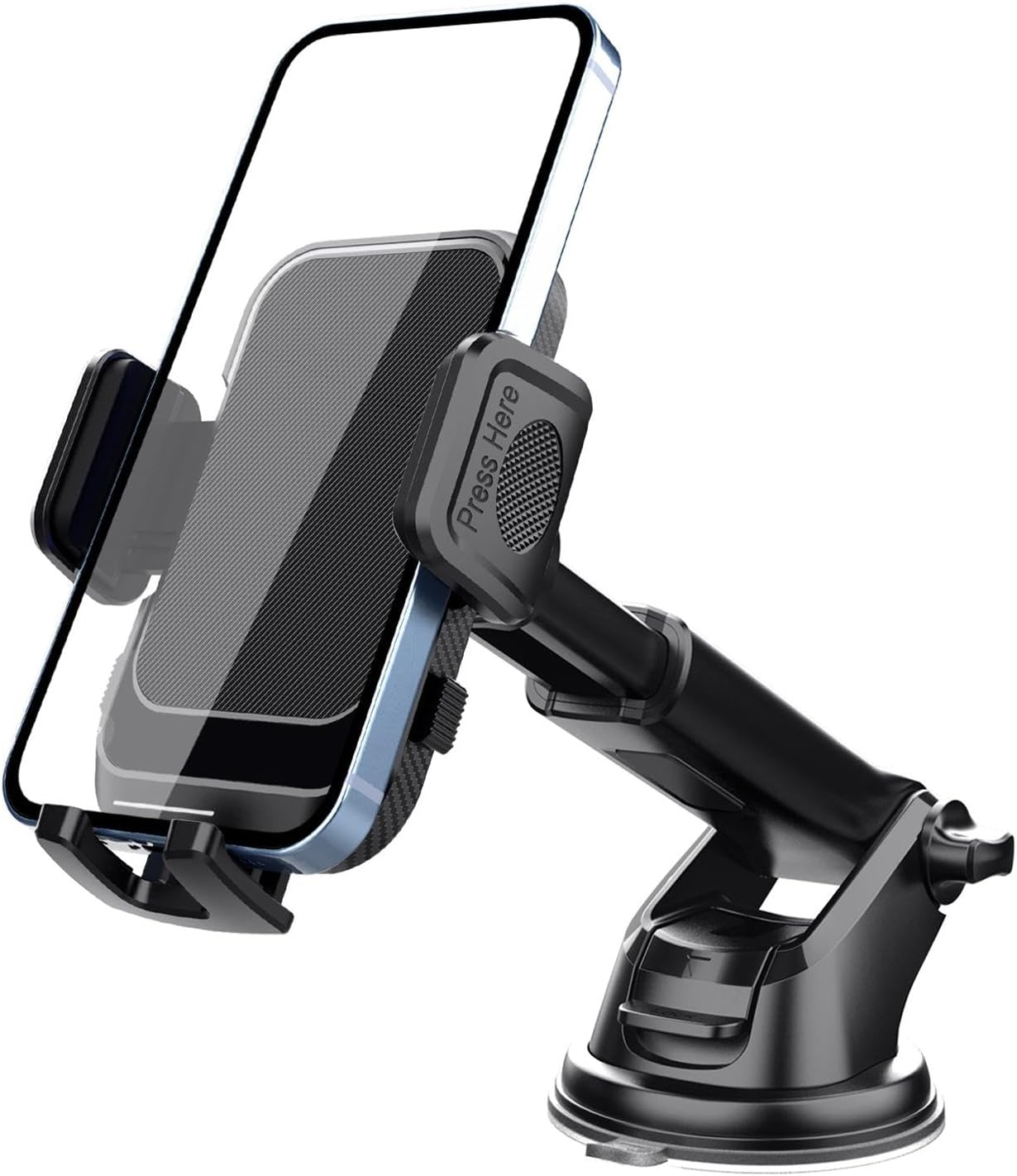 Premium Car Phone Holder Mount with 80Lbs Super-Strong Suction, Anti-Shake Stabilizer for Bumpy Roads, Universal Dashboard, Air Vent, Windshield Phone Stand image number 3