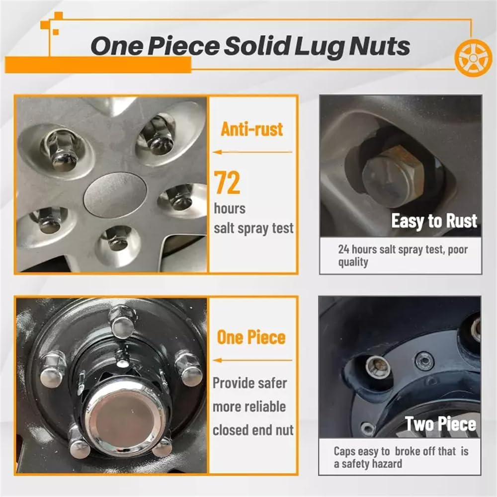 20X 1/2" Chrome Wheel Nuts 35Mm for Ford Falcon FG BF BA AU EL EF EA EB XC AUS image number 6