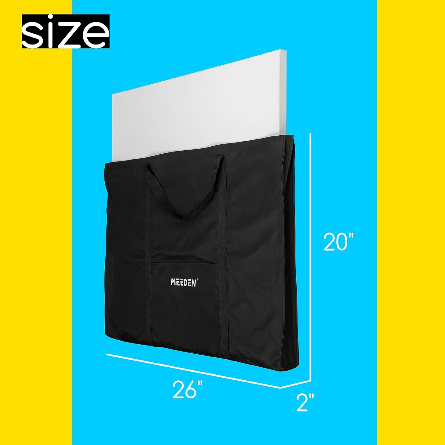 MEEDEN Art Portfolio Case 20"X 26"- Waterproof, 600D Oxford Cloth, Art Portfolio Bag Black, Portfolio Folder for Artwork for Artwork, Drawing, Canvas, Photography, Poster