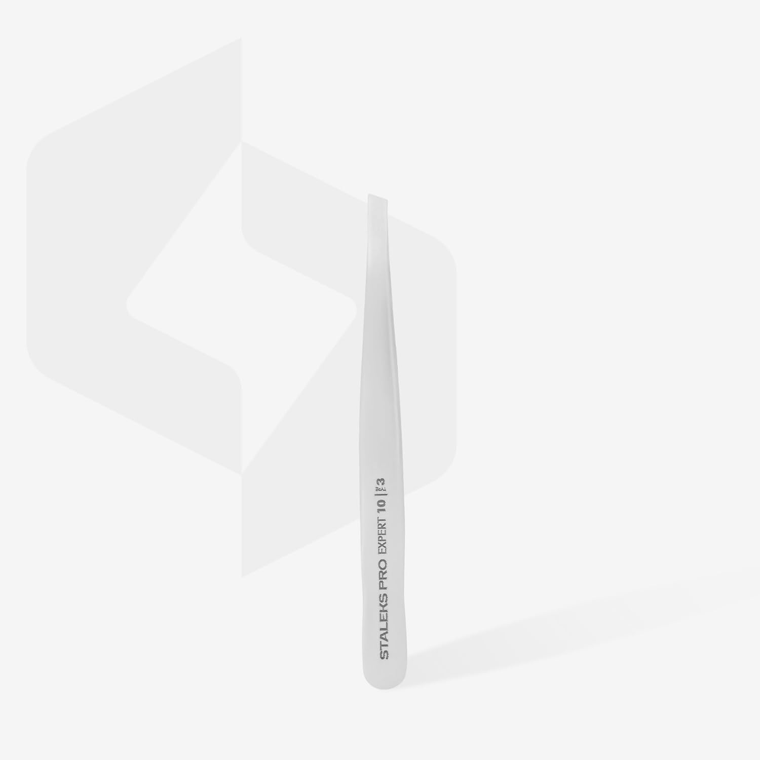 STALEKS PRO Expert 10/3 Precision Stainless Steel Tweezers for Thick and Wide Eyebrows