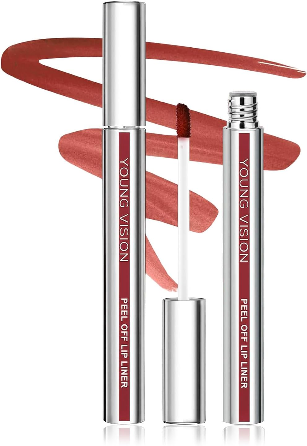 2 Pieces of Lip Stain Peel Off, Highly Colored Lip Tint Peel Off, Non-Stick Cup Magic Lip Oil, Matte Effect Suitable for Girls image number 1