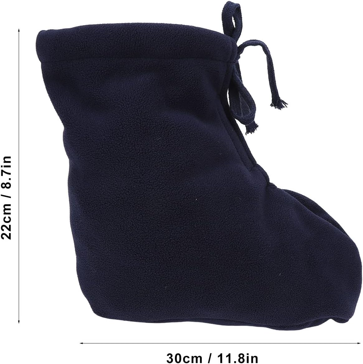 Cast Toe Cover Sock, 1Pcs Leg Cast Cover for Men Women, Outer Fleece Inner Plush Keep Warm Black Cast Sock Works Great with Most Plaster Casts, Cast Shoes, Booties, Open Toe Cast image number 3