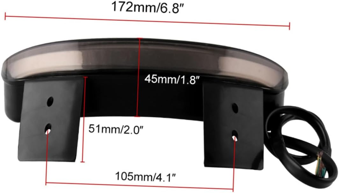 PLAFOPE Motorcycle Tail Light Motorbike Brake Light Taillight Long Lifespan Streamlined Design image number 2