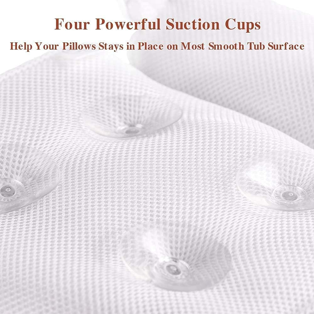 Yoohoo-Au Comfort 3D Mesh Spa Bath Pillow Home Massage Neck & Shoulders Supports Cushions image number 5