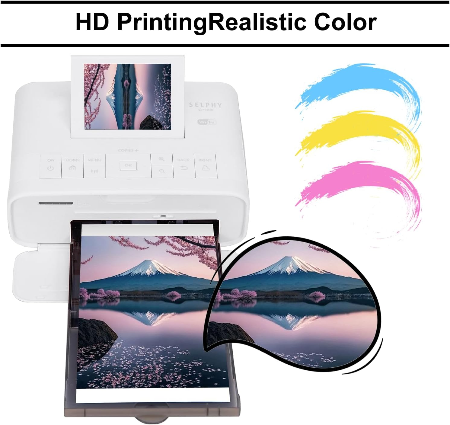 Compatible for Canon Selphy CP1500 Ink and Paper KP-108IN Color Ink Set Compatible for SELPHY CP1500 CP1200 CP910 CP900 CP760 CP770 Wireless Compact Printer (4 X 6 Inch 108 Sheets+3 Ink Cartridges