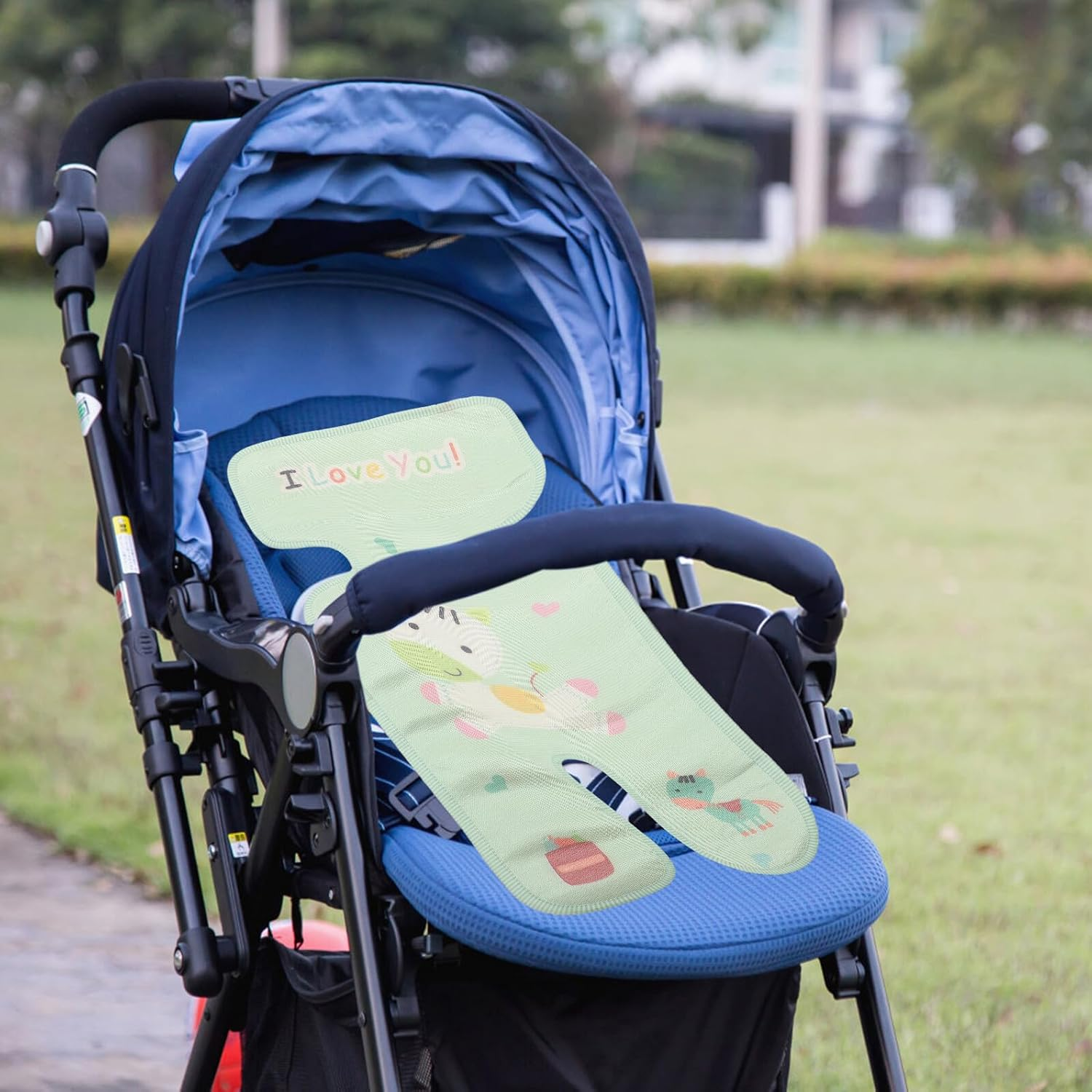 Stroller Cooling Pad Ice Silk Seat Mat Breathable Soft Liner for Newborns and Boy Girl Travel Essentials Pram Cooling Mat image number 1