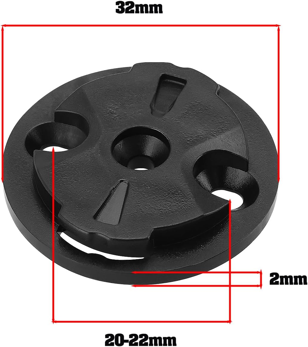 SG Store 2 Sets Bike Computer Bracket Mount Fixed Base Stopwatch Bracket Fixed Male Seat Dial Fixing Base Compatible with Garmin 32X29X2Mm Black - 32X29X2Mm image number 5