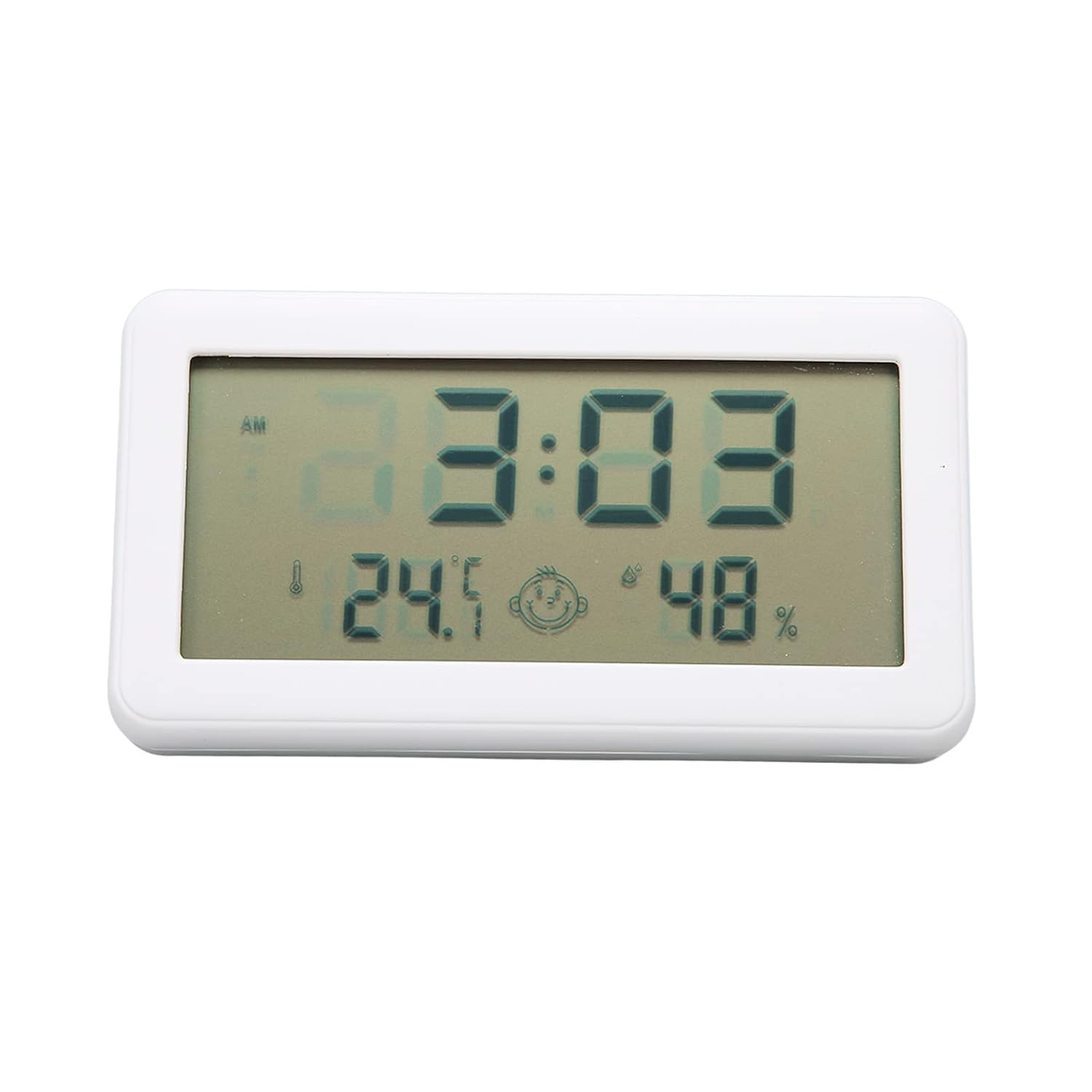CHICIRIS Digital Hygrometer Thermometer, Mini Indoor Temperature Humidity Monitor Clock with Comfort Indicator, Max Min Record and LCD Display