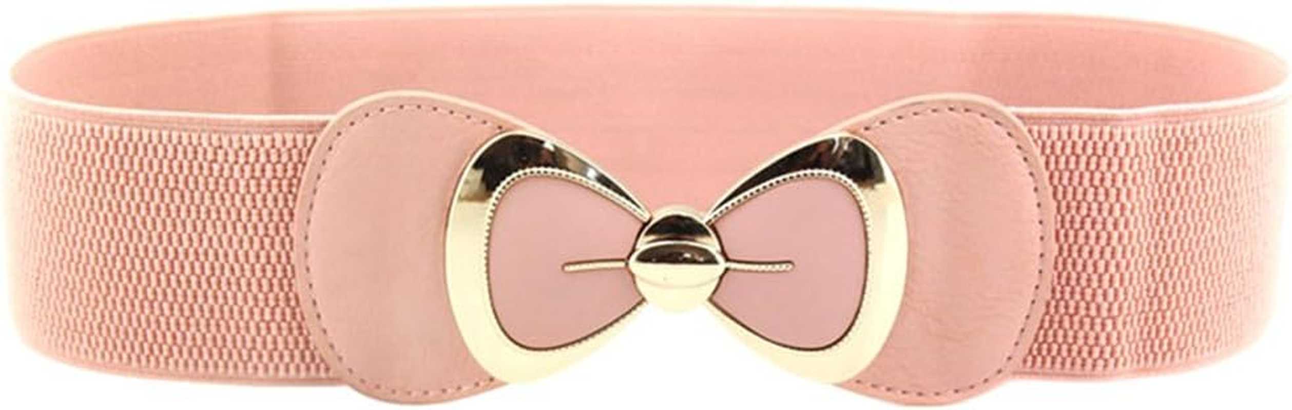 X&F Women'S Elegant PU Bowknot Stretch Wide Belt Dress Decorative Waistbelts