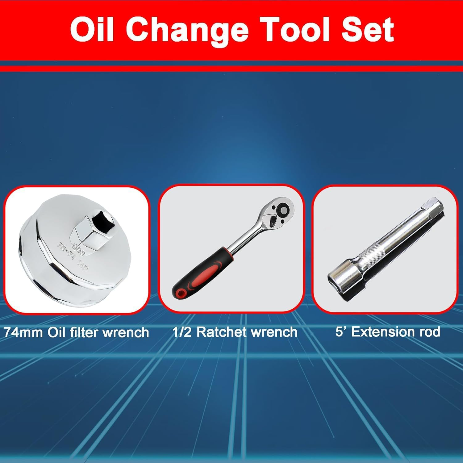 74Mm 14 Flutes Oil Filter Wrench Socket Tool for Volkswagen, Mercedes Benz, VW, Audi, Porsche, Mazda, Sprinter for Many Vehicles Including Volkswagen image number 1