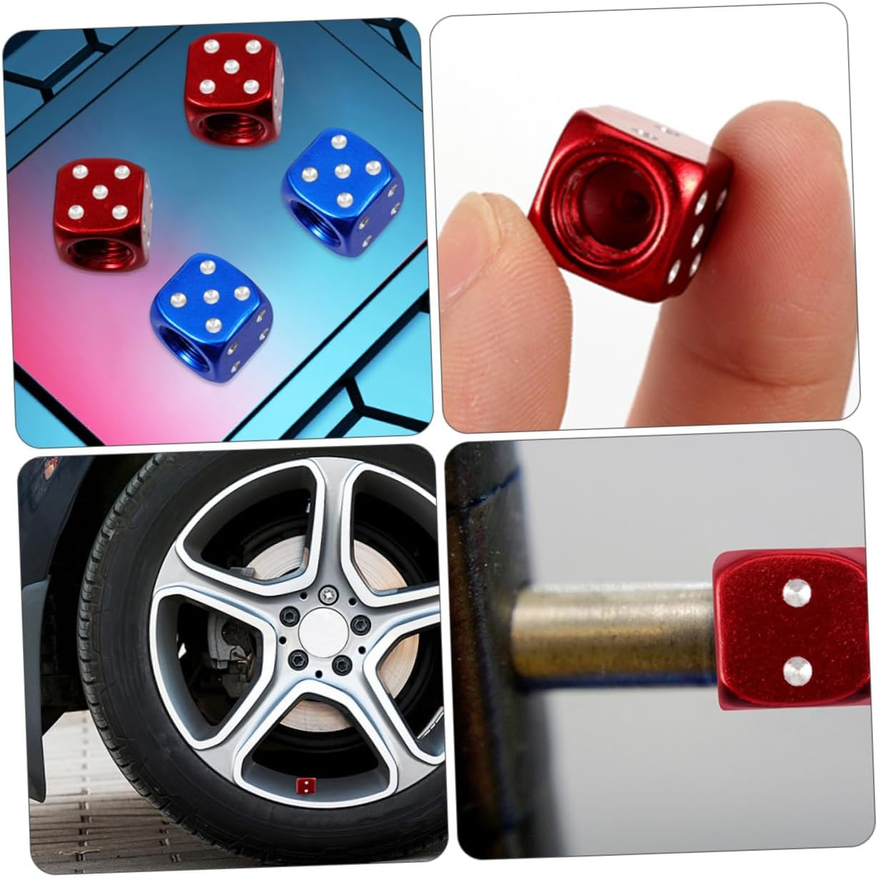 LALADEFIEE 10Pcs Tyre Valve Caps Auto Wheel Stem Air Dust Covers Replace Original Prevent Air Leakage image number 6