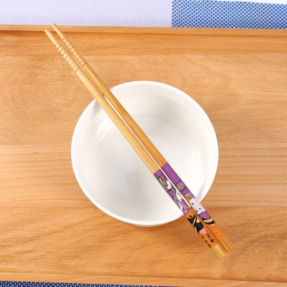 5 Pairs Bamboo Wooden Chopsticks Japanese Style Reusable Chopsticks Box Chop Sticks Set for Kitchen Dinner image number 5