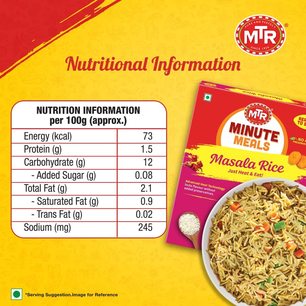 MTR Ready-To-Eat Masala Rice, 250 G image number 2