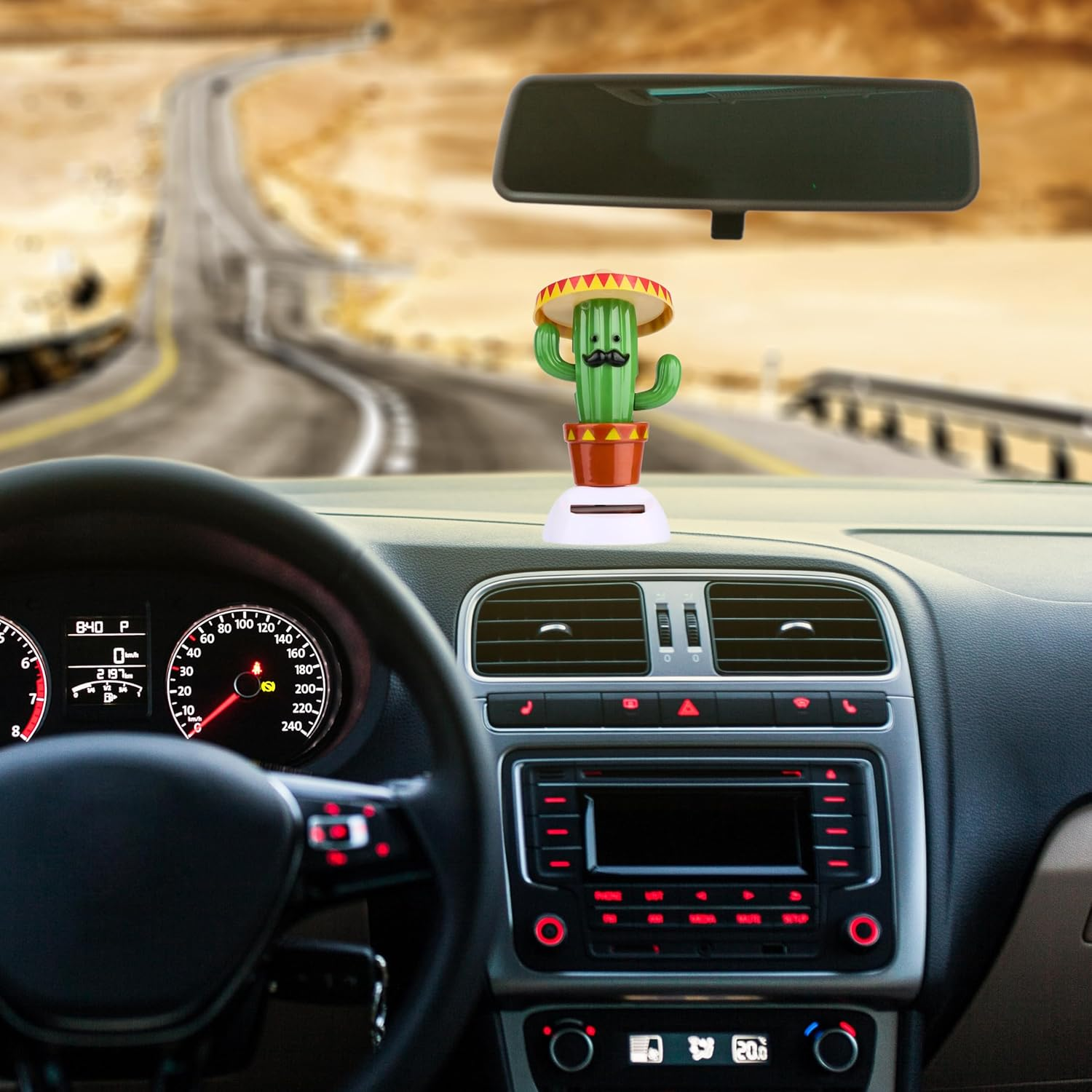 Solar Powered Dancing Cactus Toy &ndash; Sun Power Swinging Animated Bobble Dancer Solar Toys for Car Dashboard Dancing Cactus Holiday Car Decoration Solar Figures for Office Home Desk image number 6