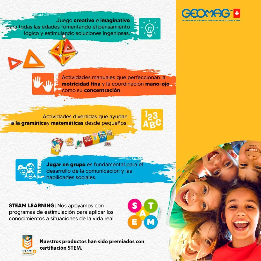 Geomag, Glow Recycled, Magnetic Constructions with Glow Effect, Magnetic Bars Glowing in the Dark, 25-Piece Pack, 100% Recycled Plastic image number 5