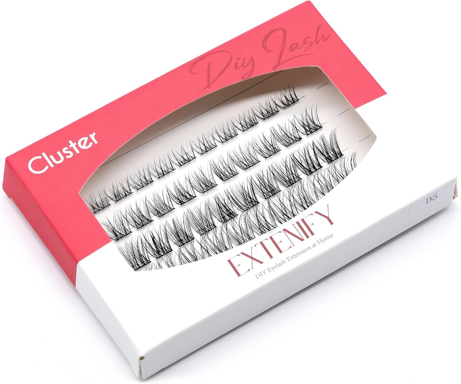 Lash Extension Kit 60Pcs DIY Lash Clusters 9-16Mm Mix Individual Lashes Kit D Curl Eyelash Clusters Kit for Beginners DIY at Home(Ind#D14)