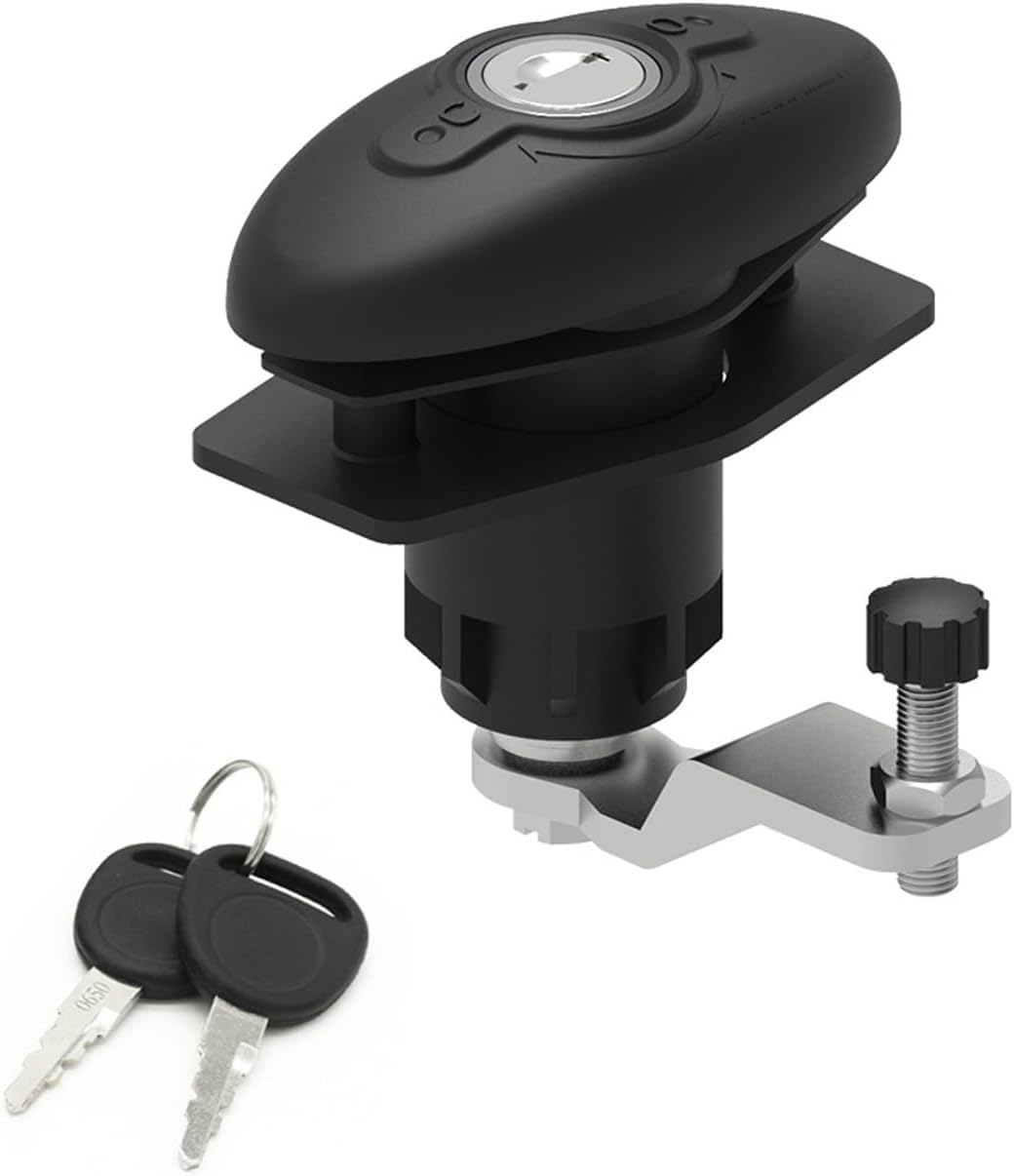RV Lock,T-Handle Lock Kit with Keys,Motorhome Locks Garage Door Lock for Motorhome Trailer Caravan RV Tool Box Lock (Black, 1 Pack) (G04)