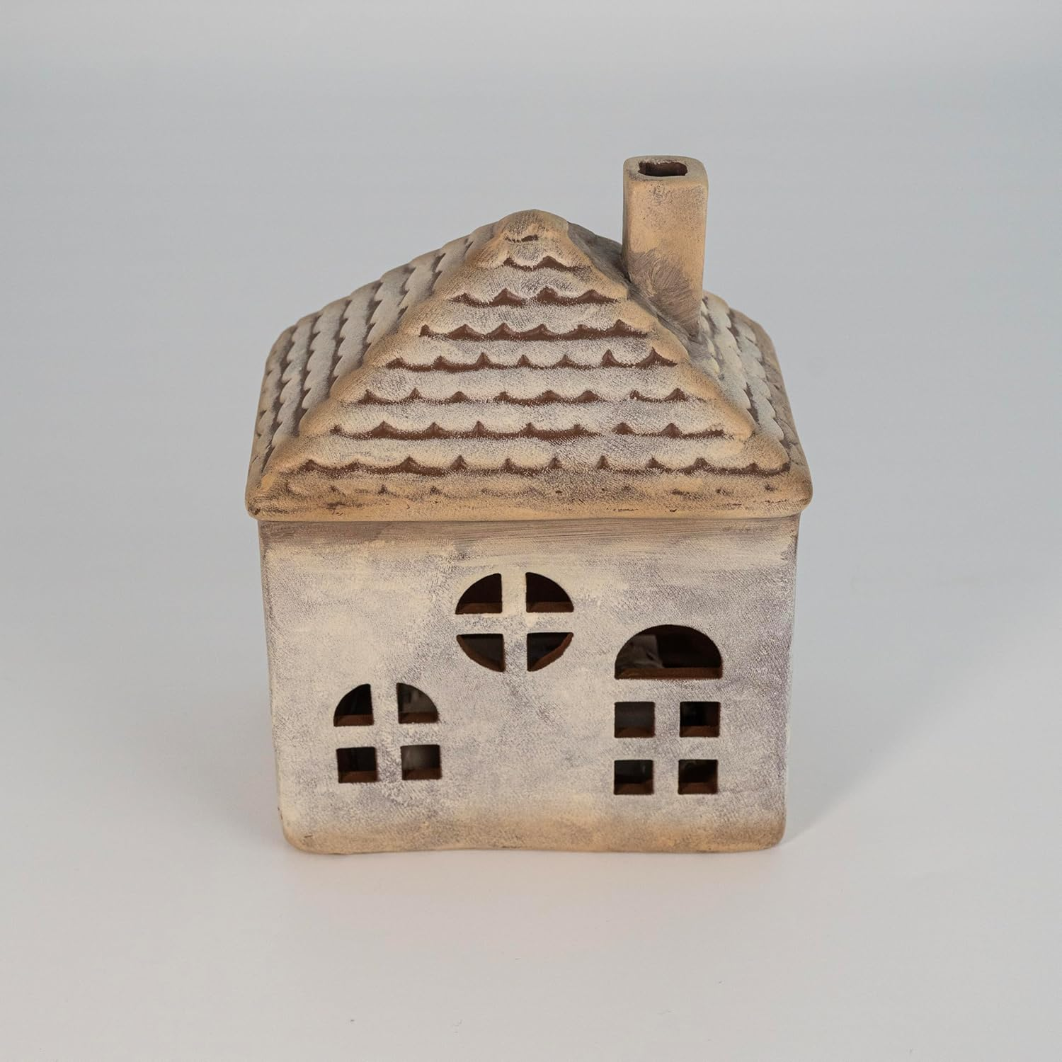 Ballarart Co Christmas Village Houses, Christmas Table Decor with Warm LED Lights - Ceramic Decor House Figurine, Christmas Decoration Gift Idea