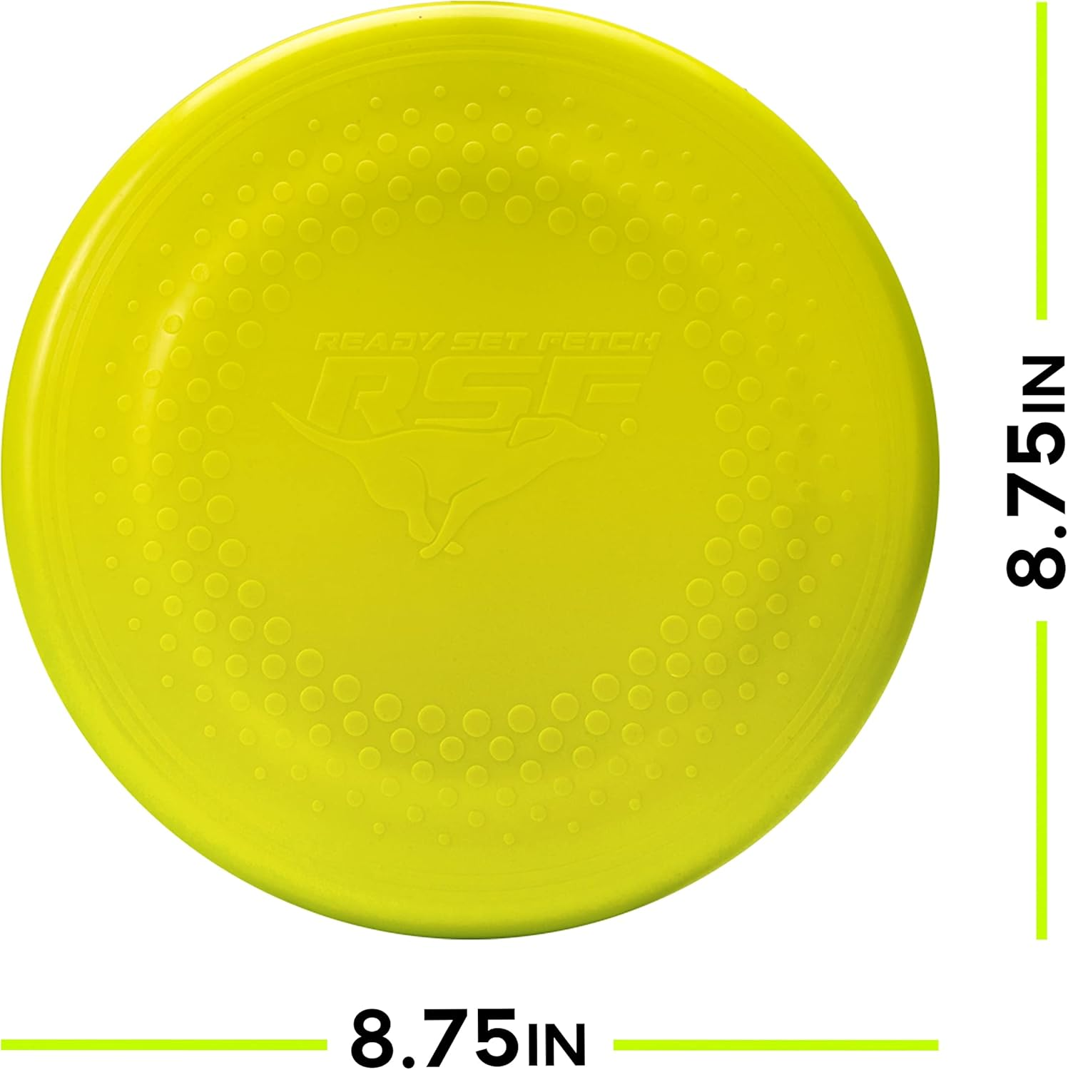 Franklin Pet Supply Dogs Flying Fetch Discs - 8.75" Inch Plastic Toy Discs for Fetch + Training - Discs for Small, Medium + Large Dogs - RSF Disc Launcher Compatible - 3 Pack, Yellow (90081Z) image number 5