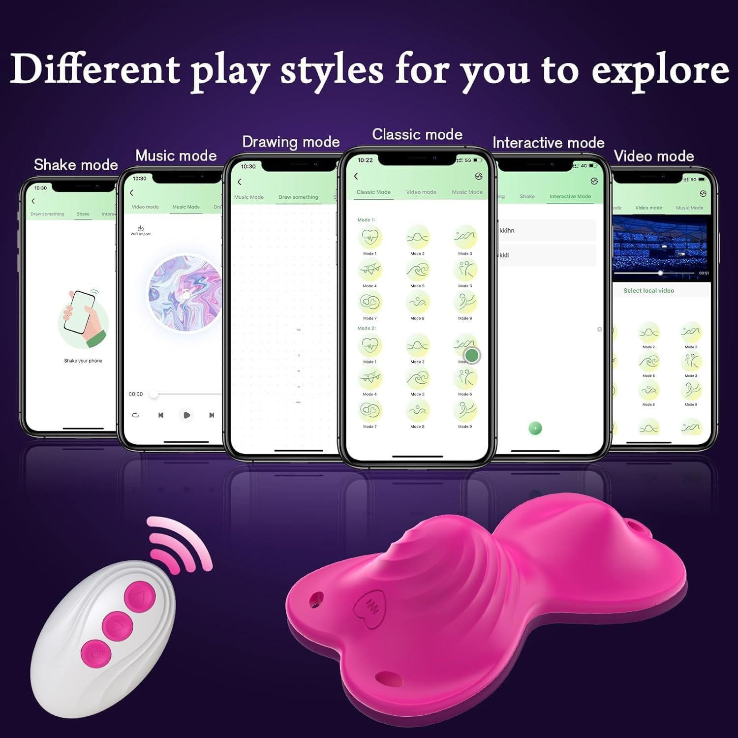 Wearable Vibrator Couples Sex Toys-Sit and Ride Couple Vibrators Women Sex Toy with 9+9 Vibration Modes Dual Motor Vibrating Panties Adult Sex Toy for Female Pleasure image number 3