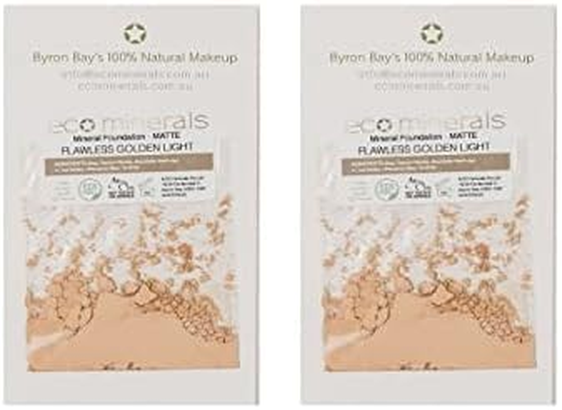 Eco Minerals Flawless Foundation Sample 3 G, Golden Light (Pack of 2)
