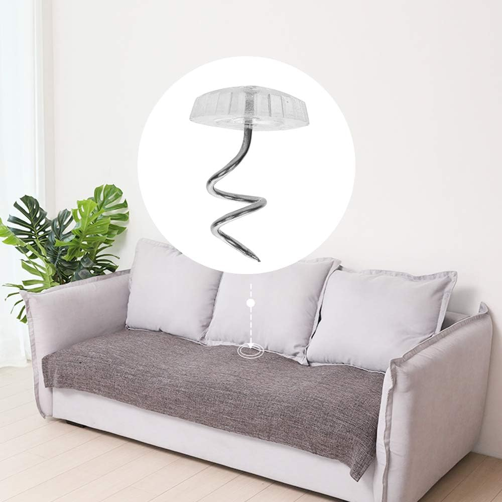 Yucool 100 Pcs Bed Skirt Pins, Twist Pins with Clear Heads for Upholstery,Slipcovers Bedskirts,Sofa image number 2