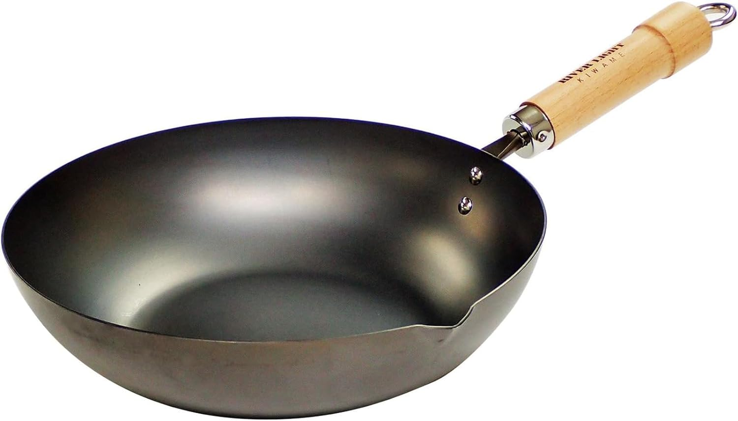 River Light Iron Frying Pan, Kyoku, Japan, 11.0 Inches (28 Cm), Induction Compatible, Wok, Made in Japan image number 6