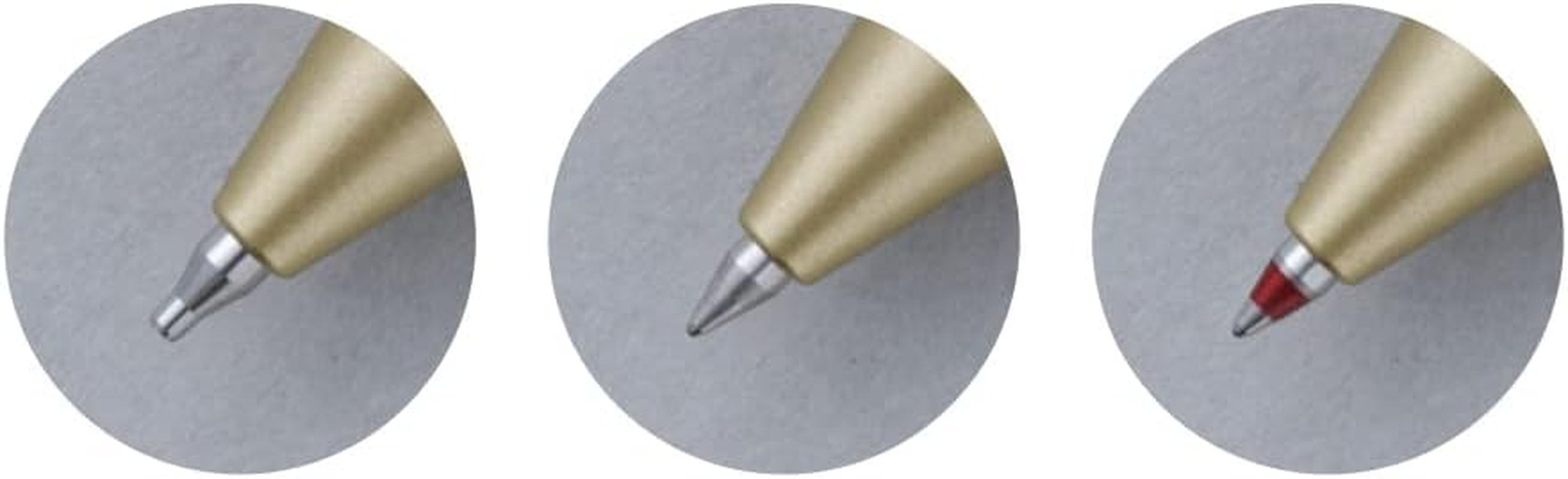 RHODIA 9345C - 3 in 1 Script Multi Pen 2 Ballpoint Pens 0.5 Mm Black & Red + 1 Graphite Mechanical Pencil 0.5 Mm - Hexagonal Body in Brushed Gold Aluminum - Refillable - Eraser under the Push Button image number 1