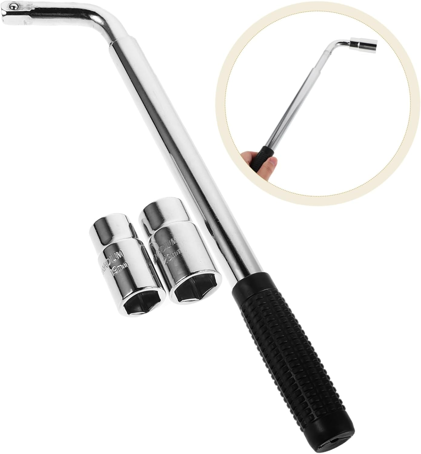 VINTORKY Accessories Set Hydraulic Handle Tire Wheel Lug Wrench Scissor Pole Automotive Repair Silver image number 1