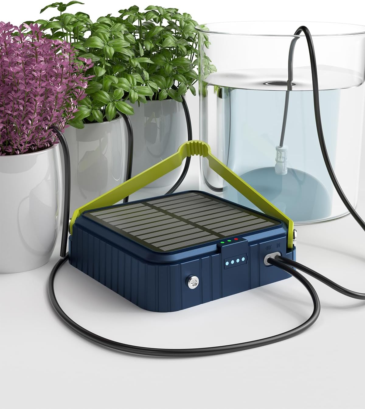 Solar Irrigation System for Garden Watering System, Latest Automatic Drip Irrigation Kits for Potted Plants, Supported Automatic Watering System for Balcony Outdoor, Plant Bed and Green House